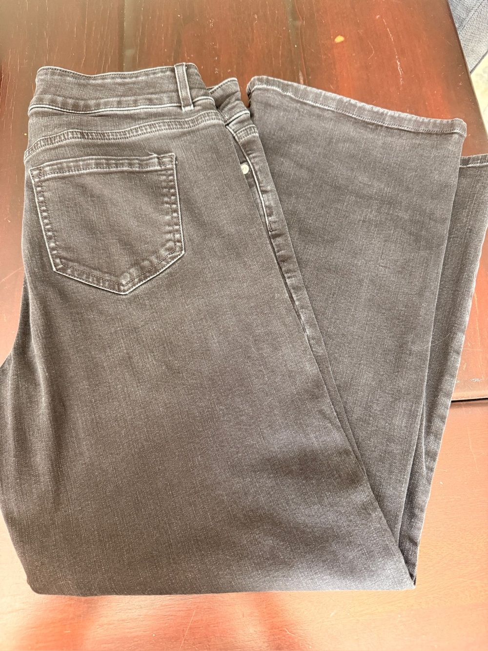 JJill Women's Black Washed Jeans - Classic High-Rise Fit Full Leg